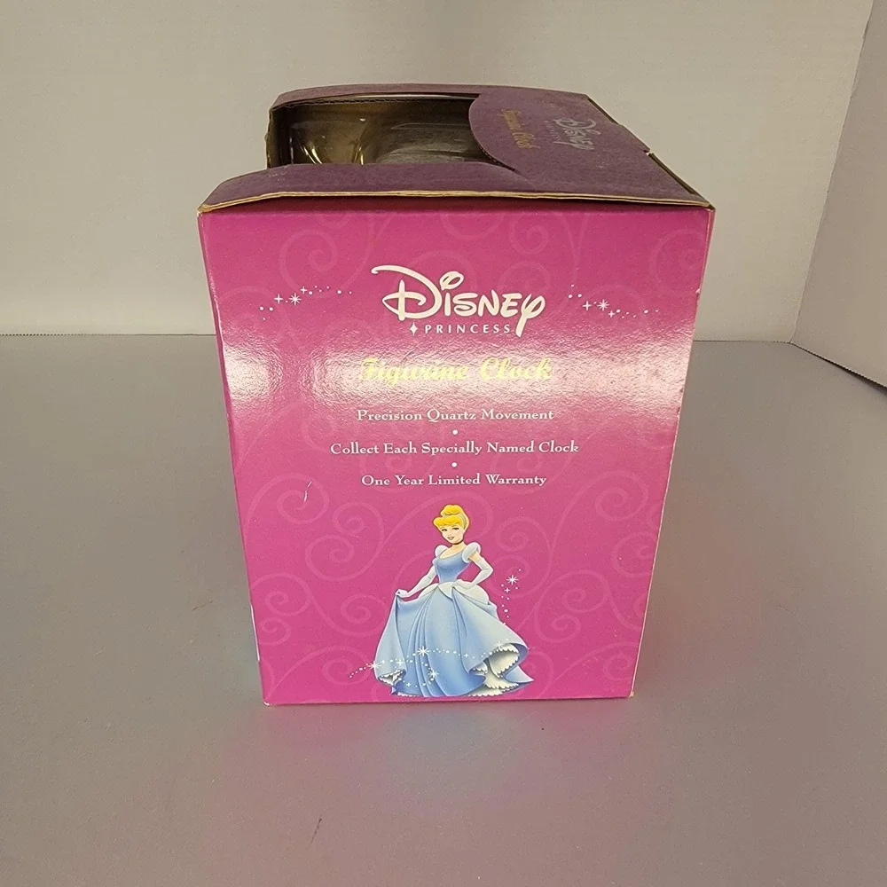 Disney Princess Cinderella Figurine Clock Blue Dress Castle Scene Boxed CC0006